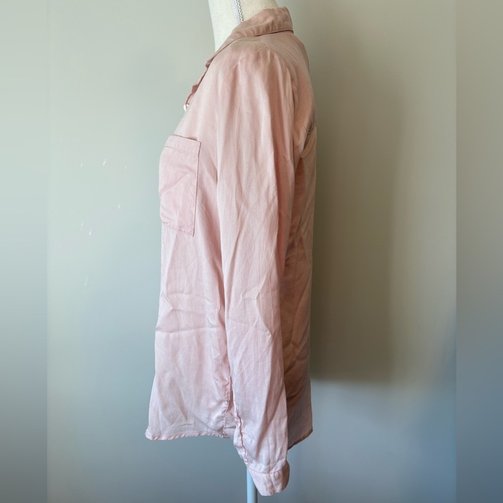Rare Earth Hallie Double Pocket Safari Shirt Dusty Pink 100% Tencel Size 6 NWT - Picture 4 of 10